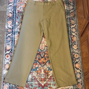 Dockers Men’s Dress Tan Flat Front Straight Fit Trousers Pants SZ 36X34